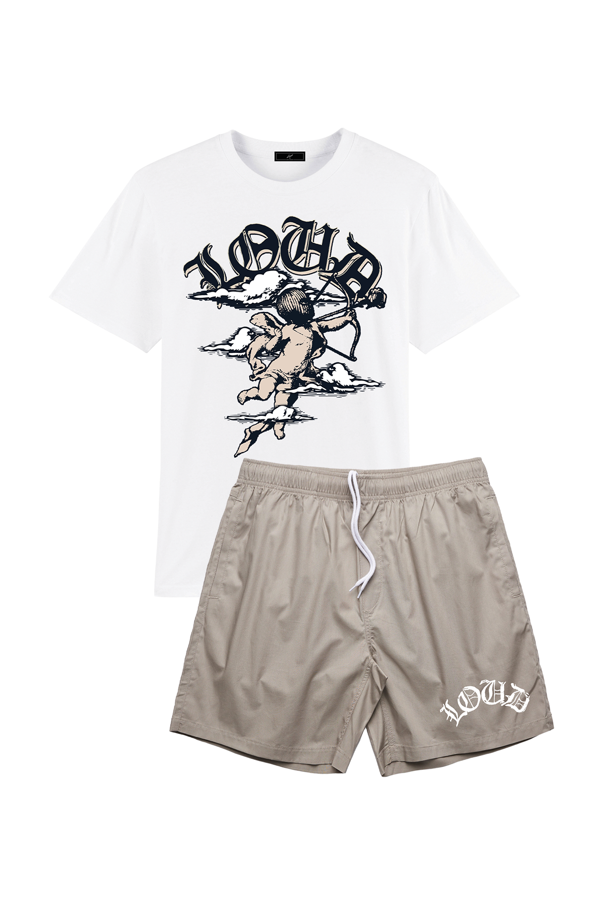 LOUD Sand Arch Shorts & Cherub T-Shirt Set