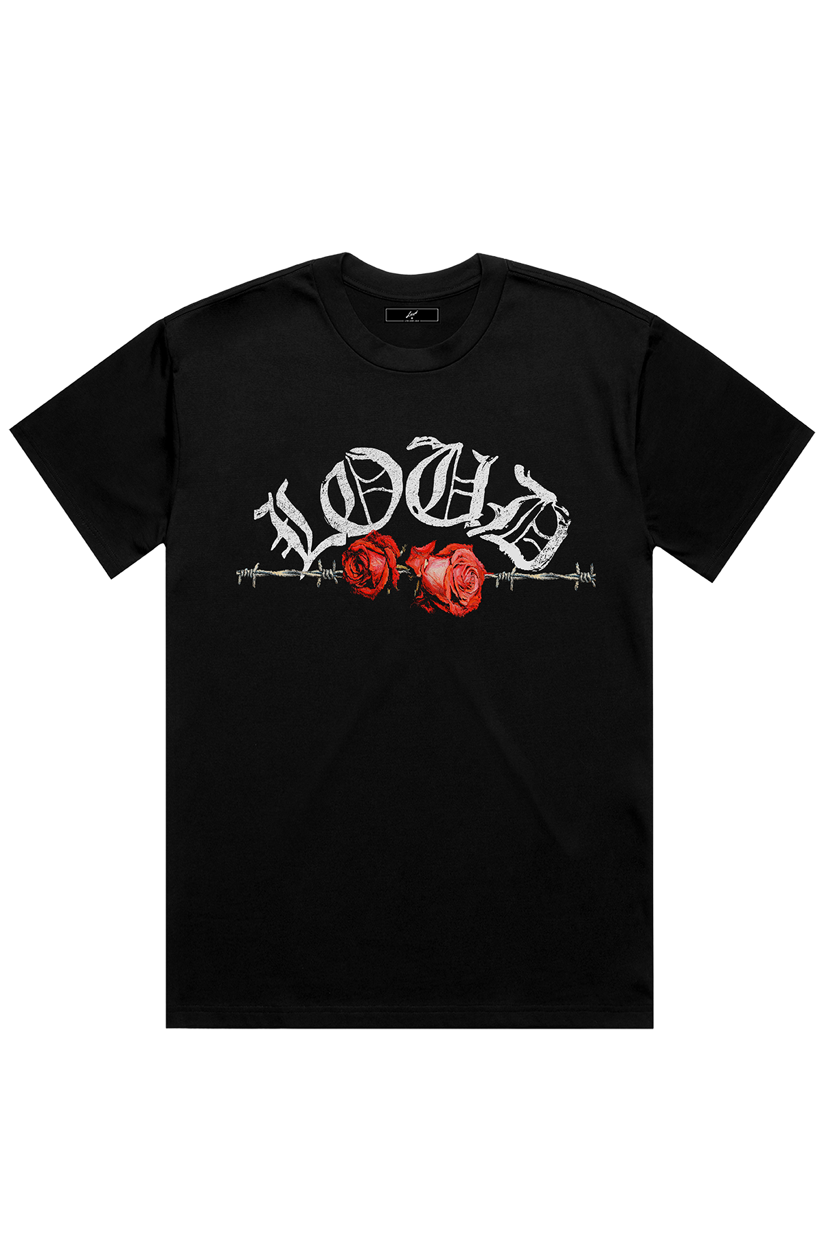LOUD Barbed Wire Rose T-shirt - Live Look Loud