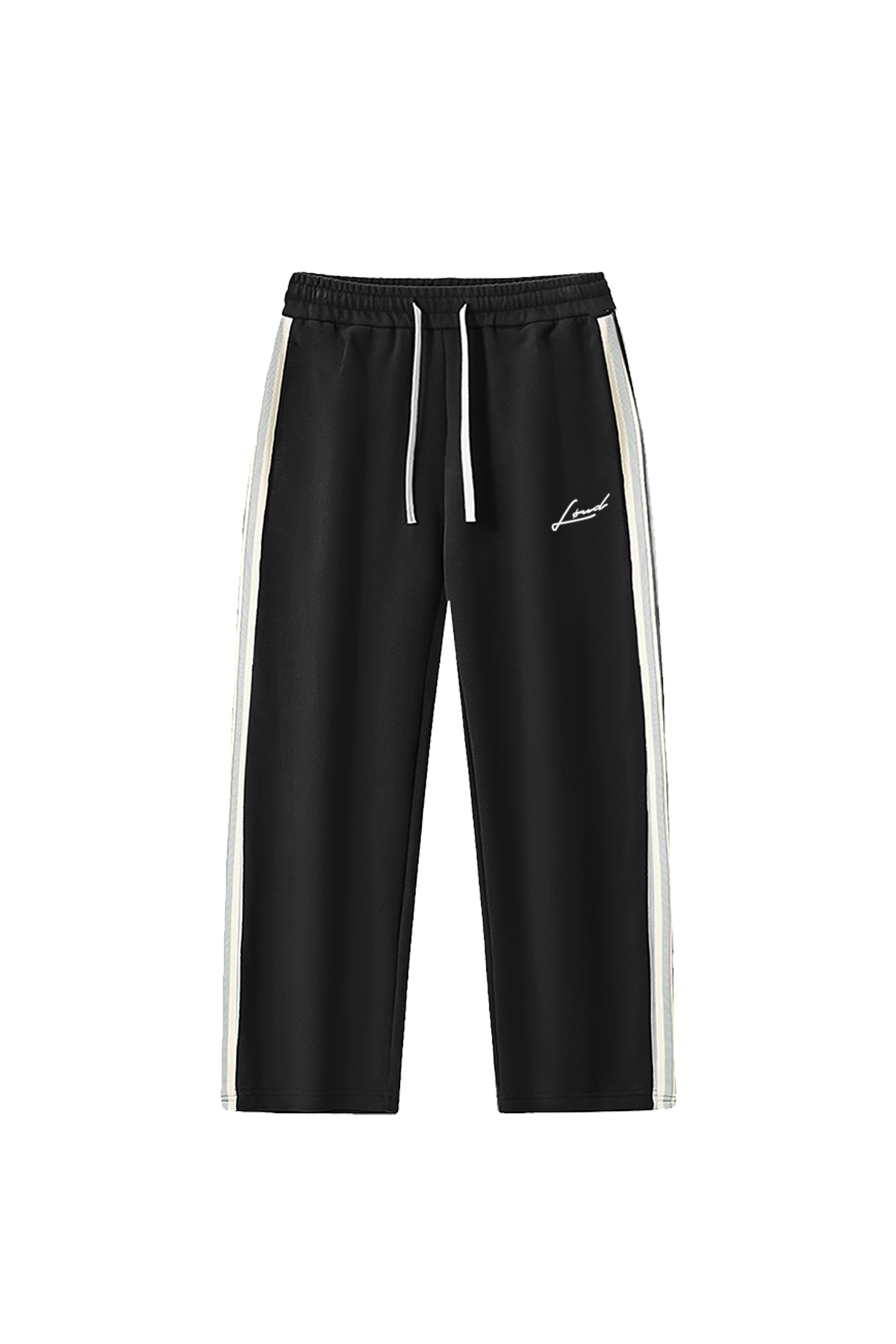 LOUD Black Side Striped Track Trousers - Live Look Loud