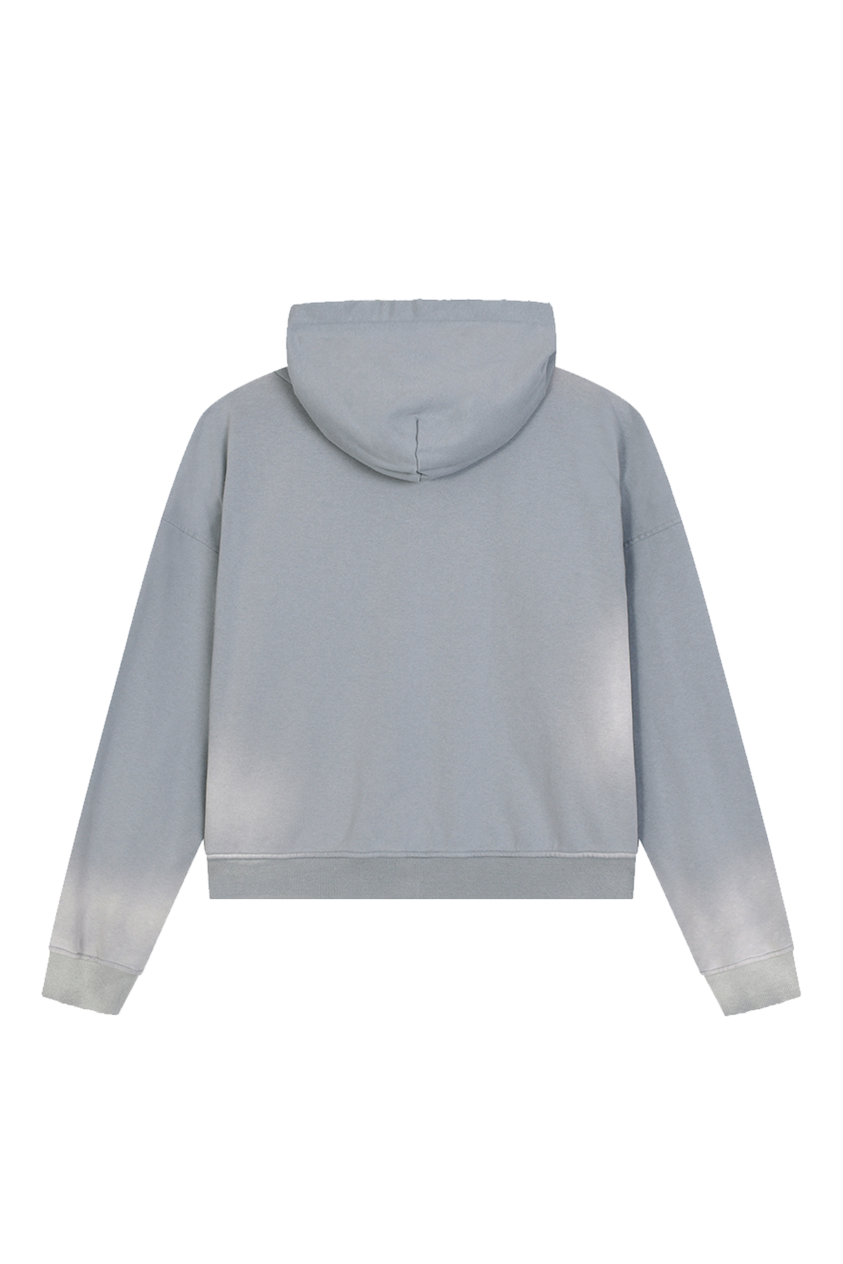 LOUD Washed Blue Distressed Zip Hoodie - Live Look Loud