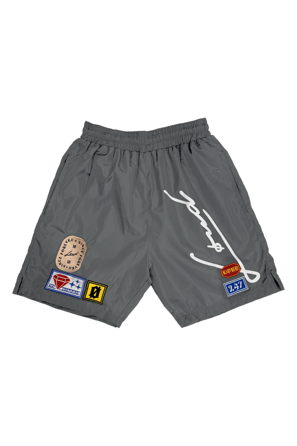 Loud Badge Grey Windbreaker Co-ord Shorts