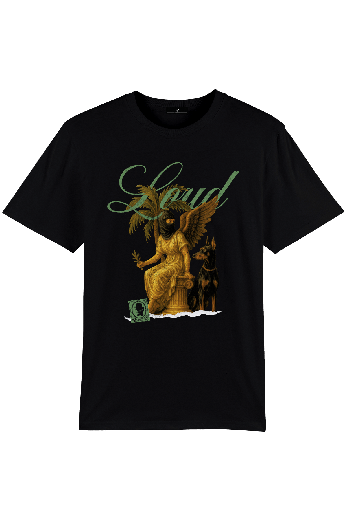 LOUD Angel Doberman Black T-Shirt