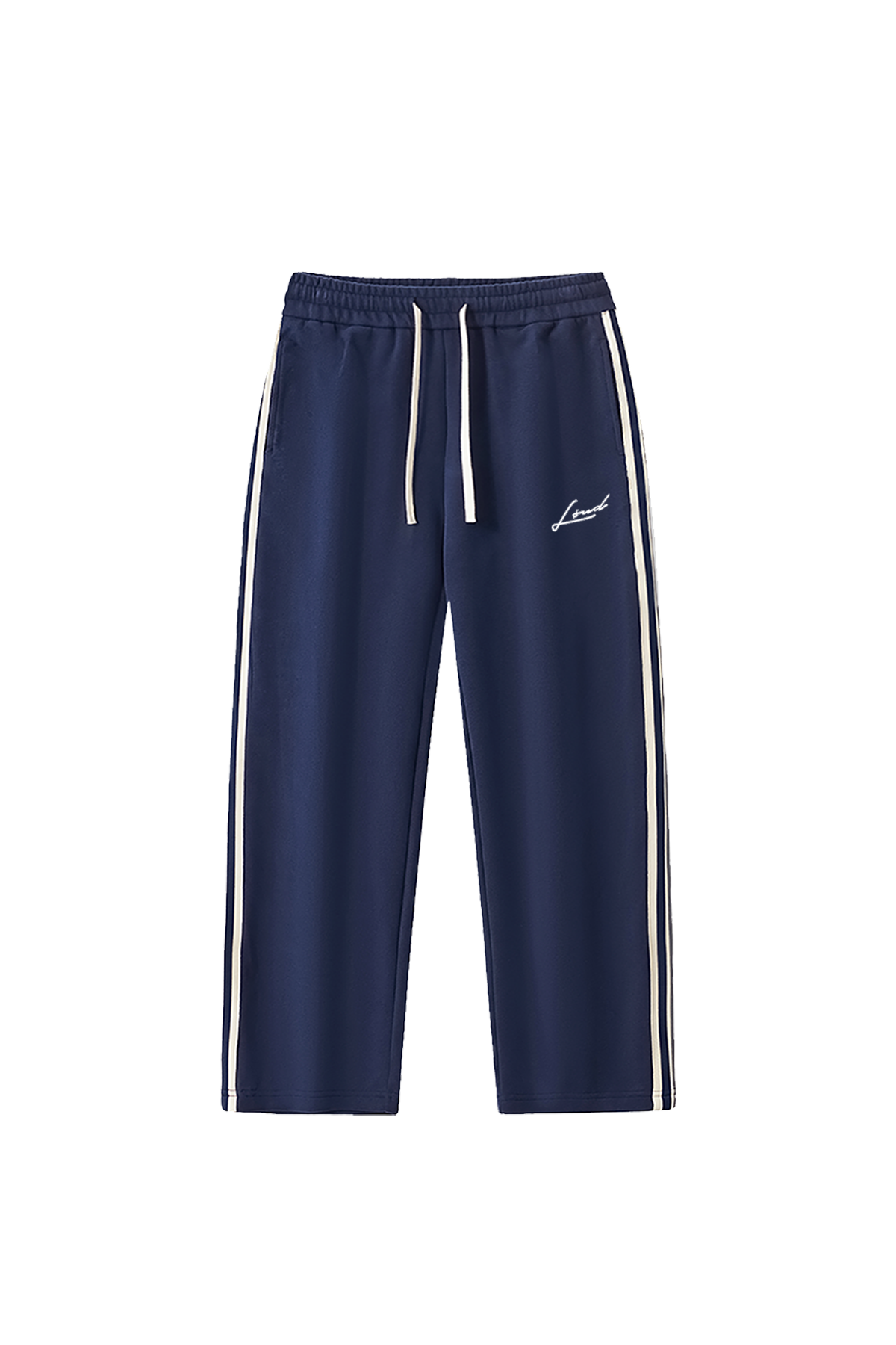 LOUD Navy Side Striped Track Trousers - Live Look Loud
