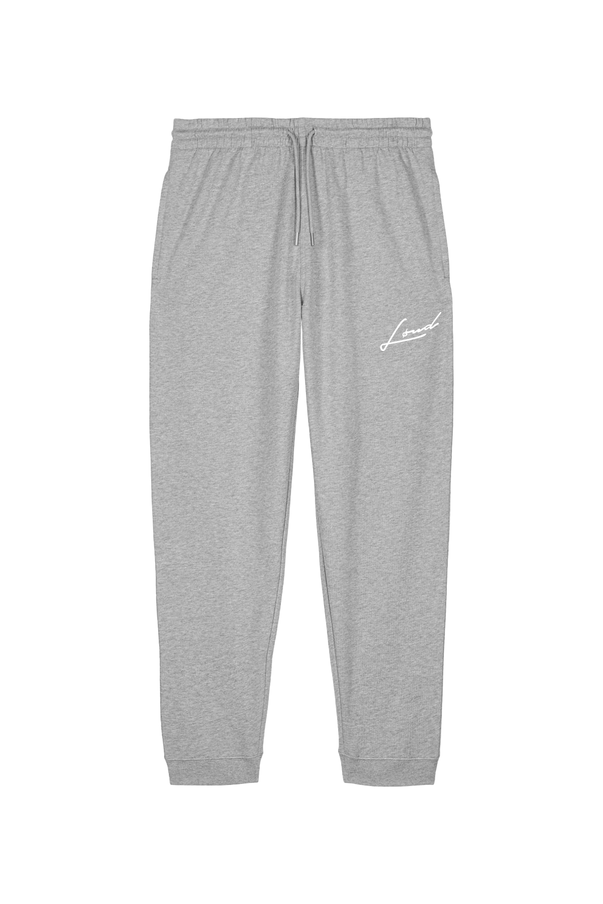 LOUD Signature 350gsm Embroidered Grey Joggers
