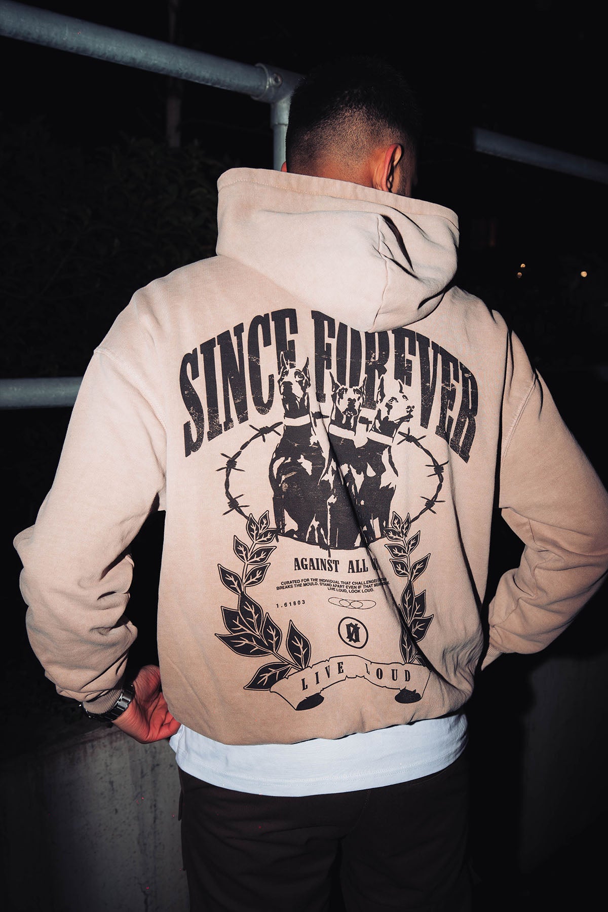Since Forever III Hoodie - Monotone Sand - Live Look Loud