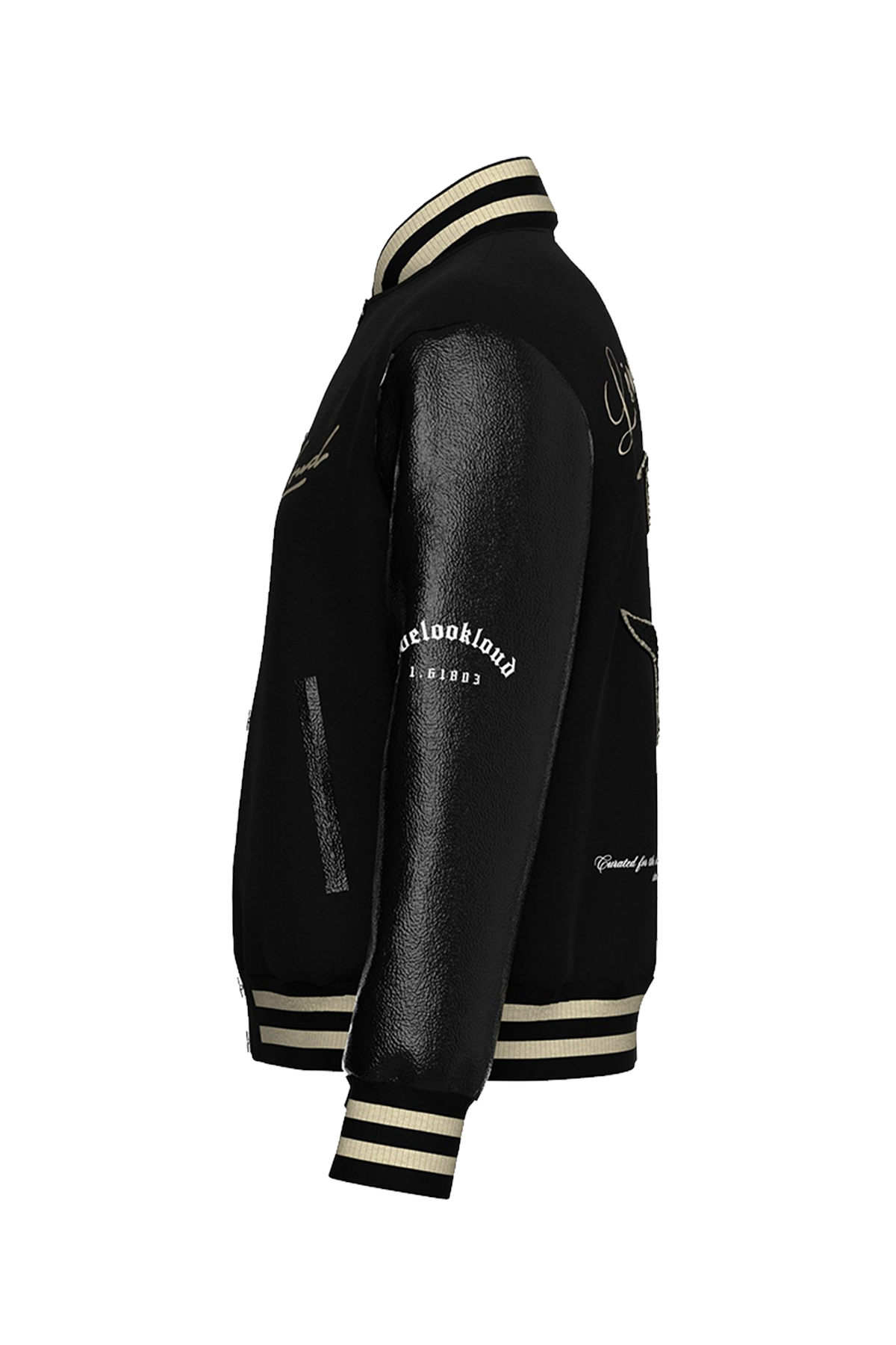 Loud Black Varsity Jacket - Live Look Loud