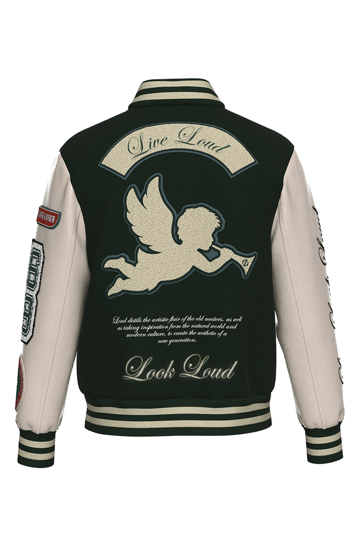 Loud Green Varsity Jacket - Live Look Loud