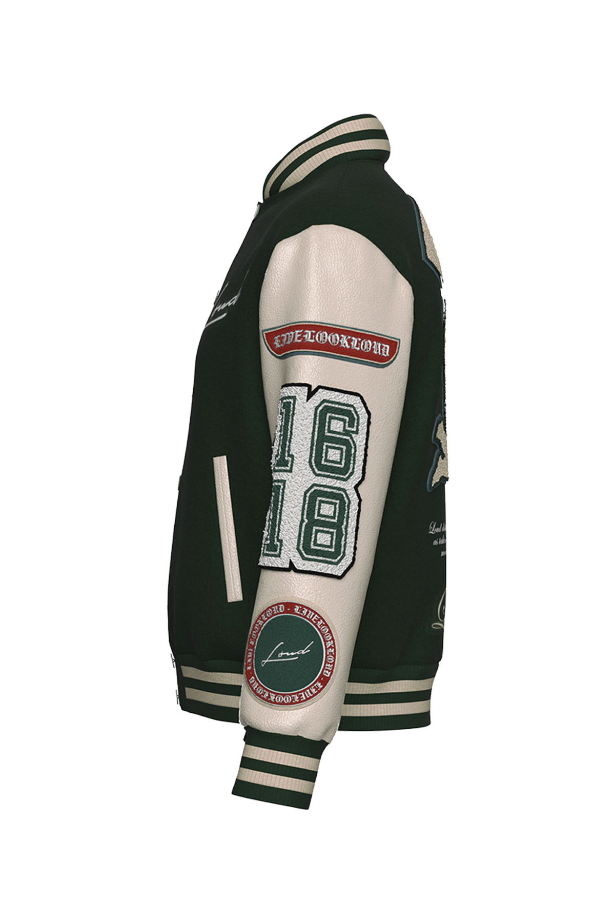 Loud Green Varsity Jacket - Live Look Loud
