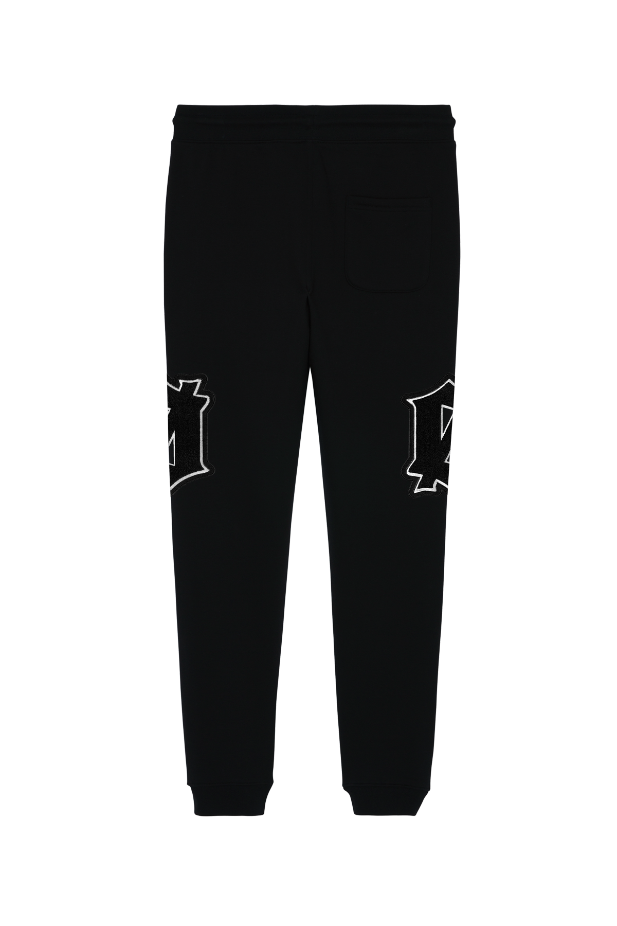 Chenille Logo Black Joggers - Live Look Loud
