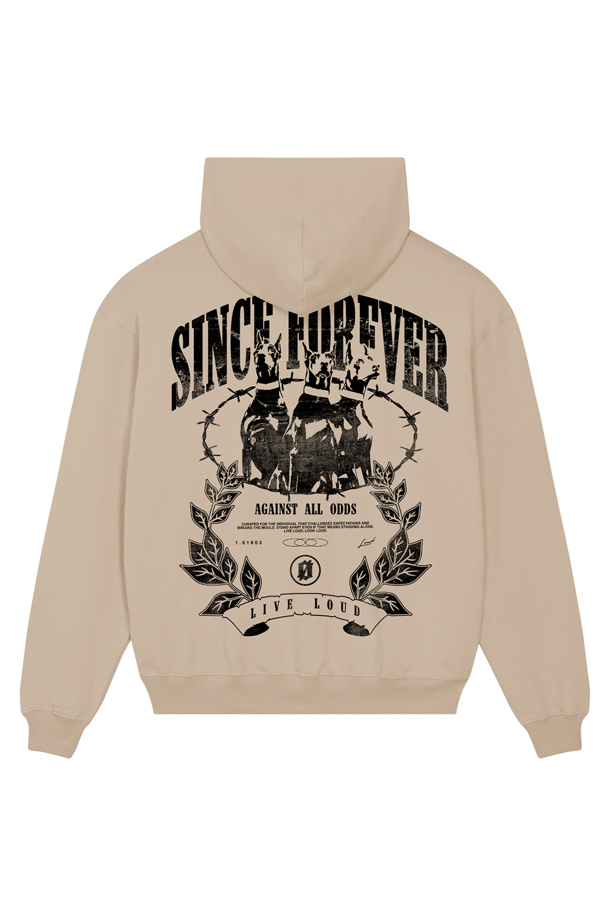 Since Forever III Hoodie - Monotone Sand - Live Look Loud
