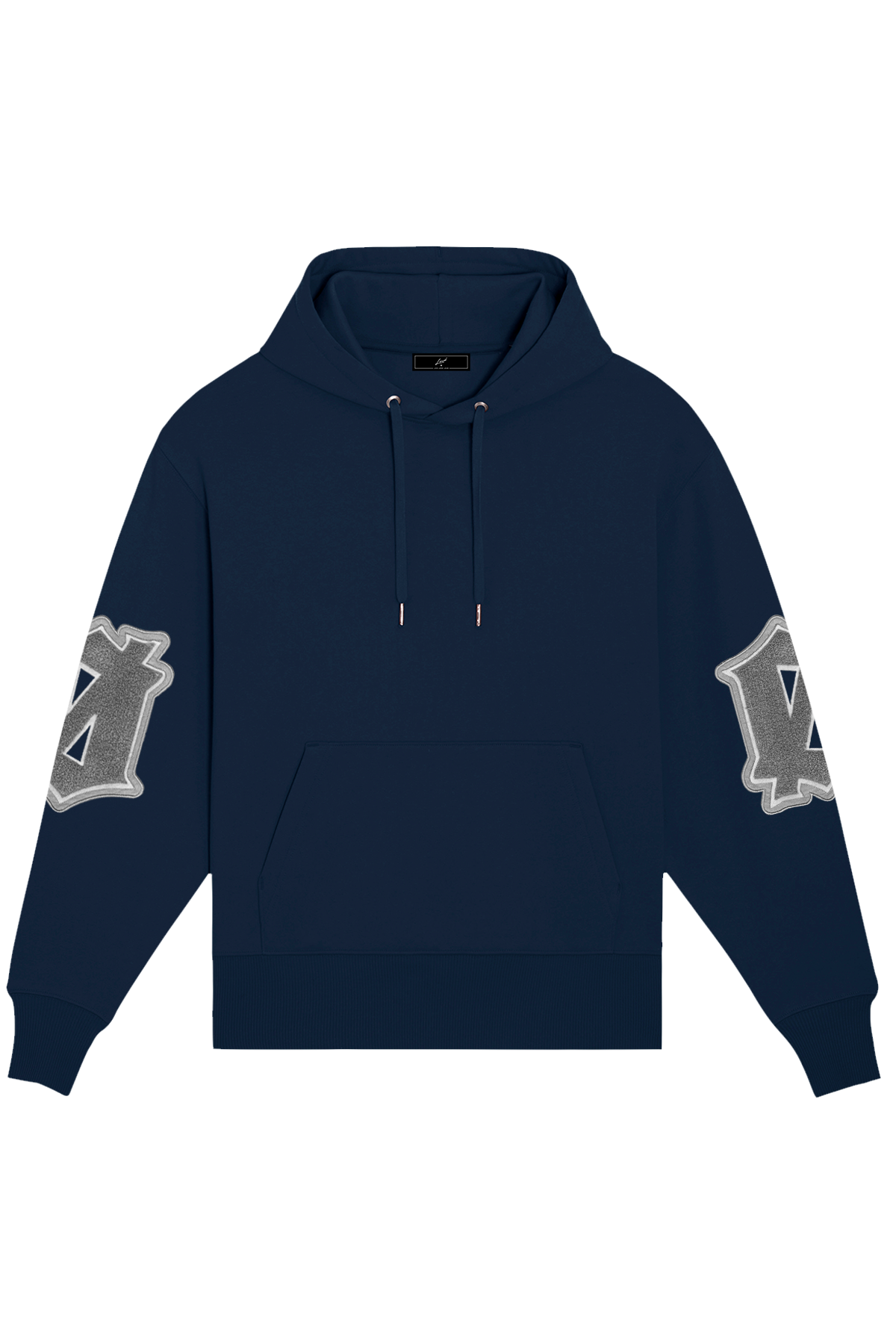 Heavy Weight Chenille Logo Navy 500gsm Hoodie