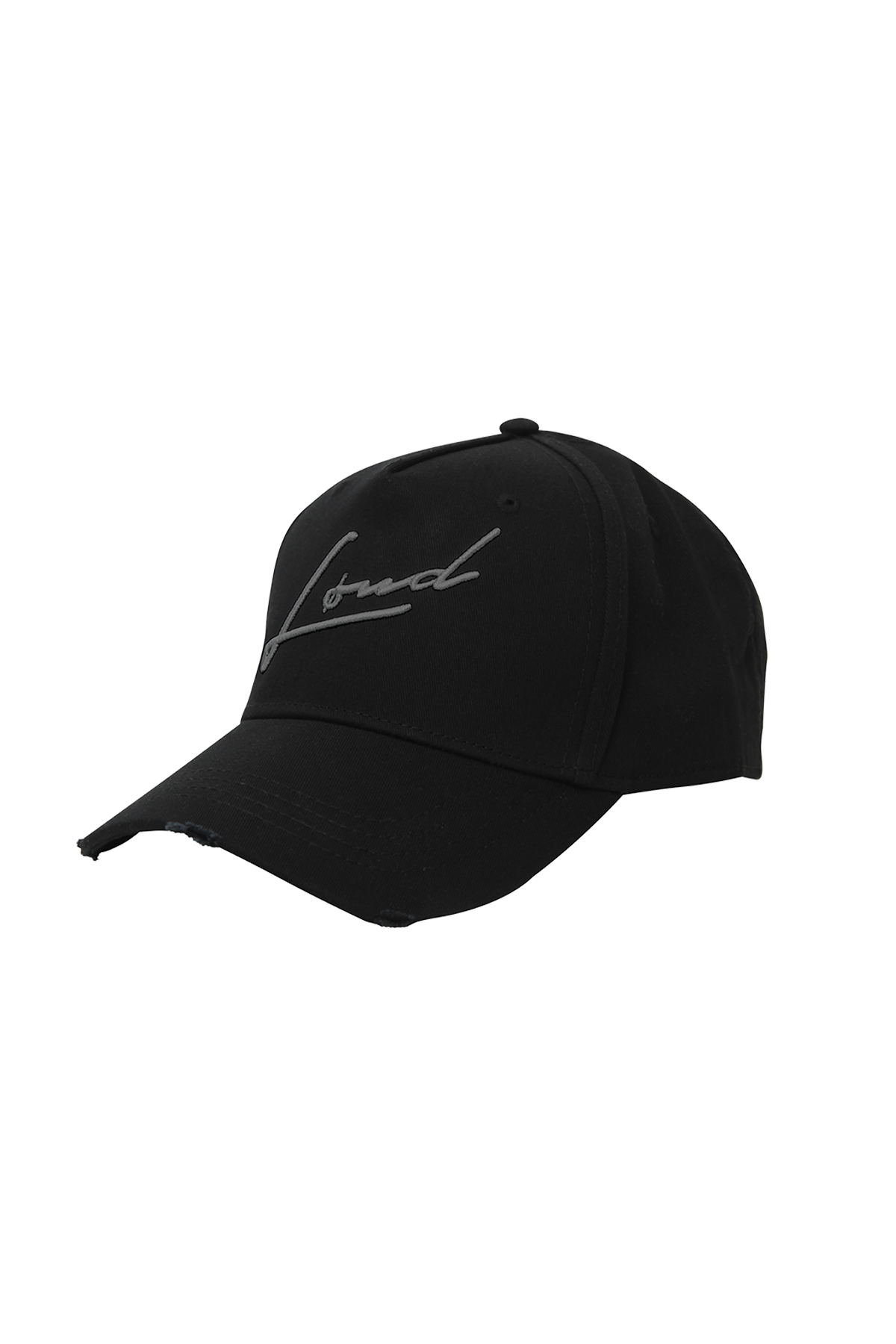 Loud Black and Grey Distressed Signature Cap - Live Look Loud