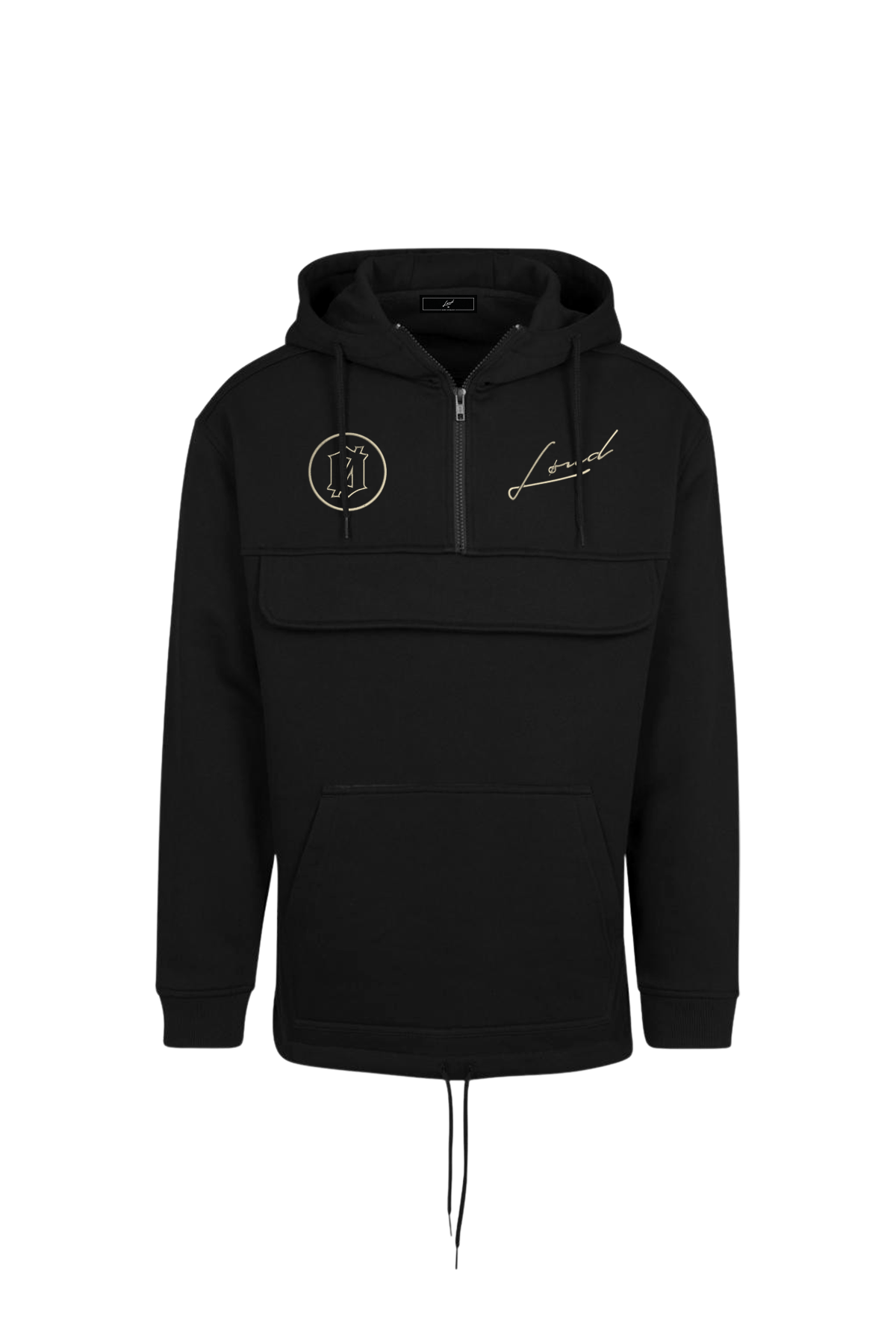 Loud Embroidered Black Tech Hoodie