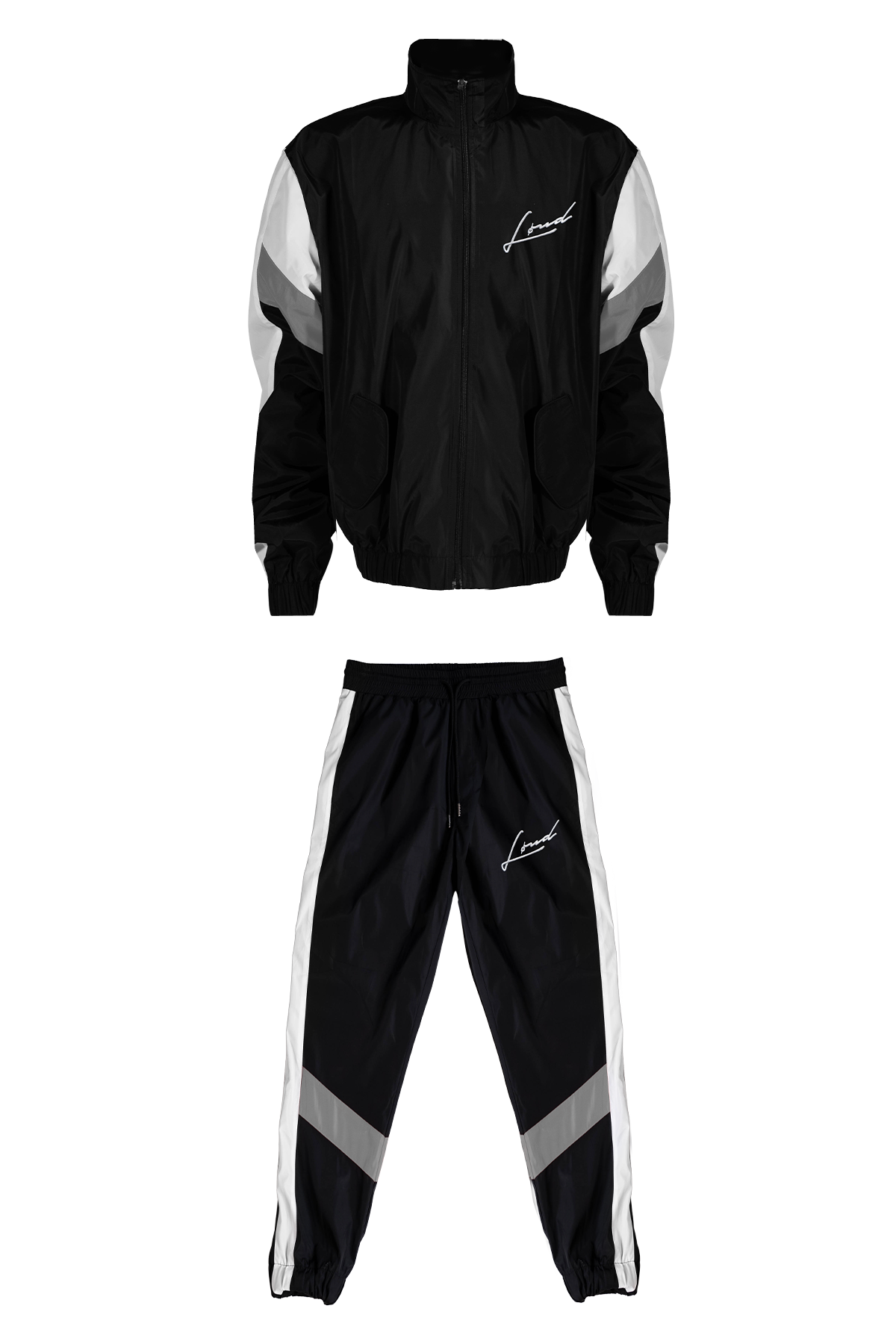 Loud Shell Suit - Grey and White - Live Look Loud