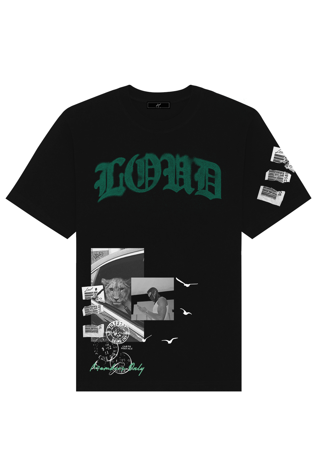 LOUD Members Collage Black T-Shirt