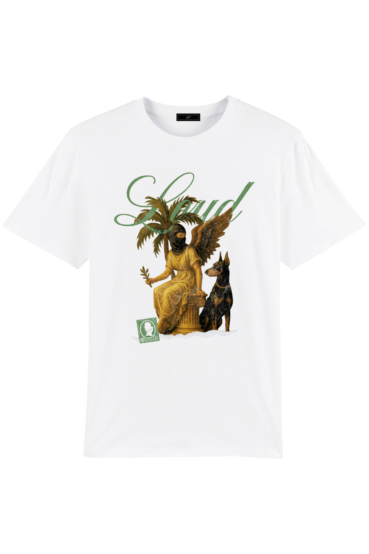 LOUD Angel Doberman White T-Shirt