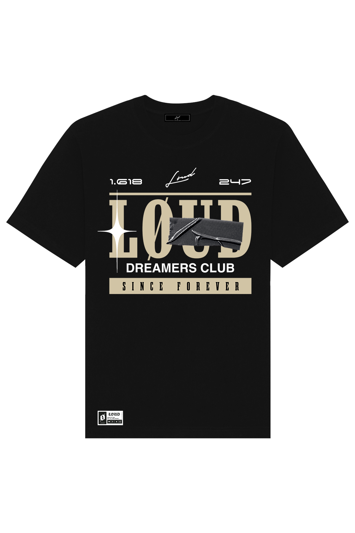 LOUD Dreamer Club Beige Print T-Shirt