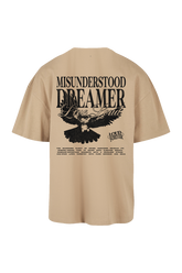 Loud Forever Oversized Ultra-heavy 300gsm Beige T-Shirt