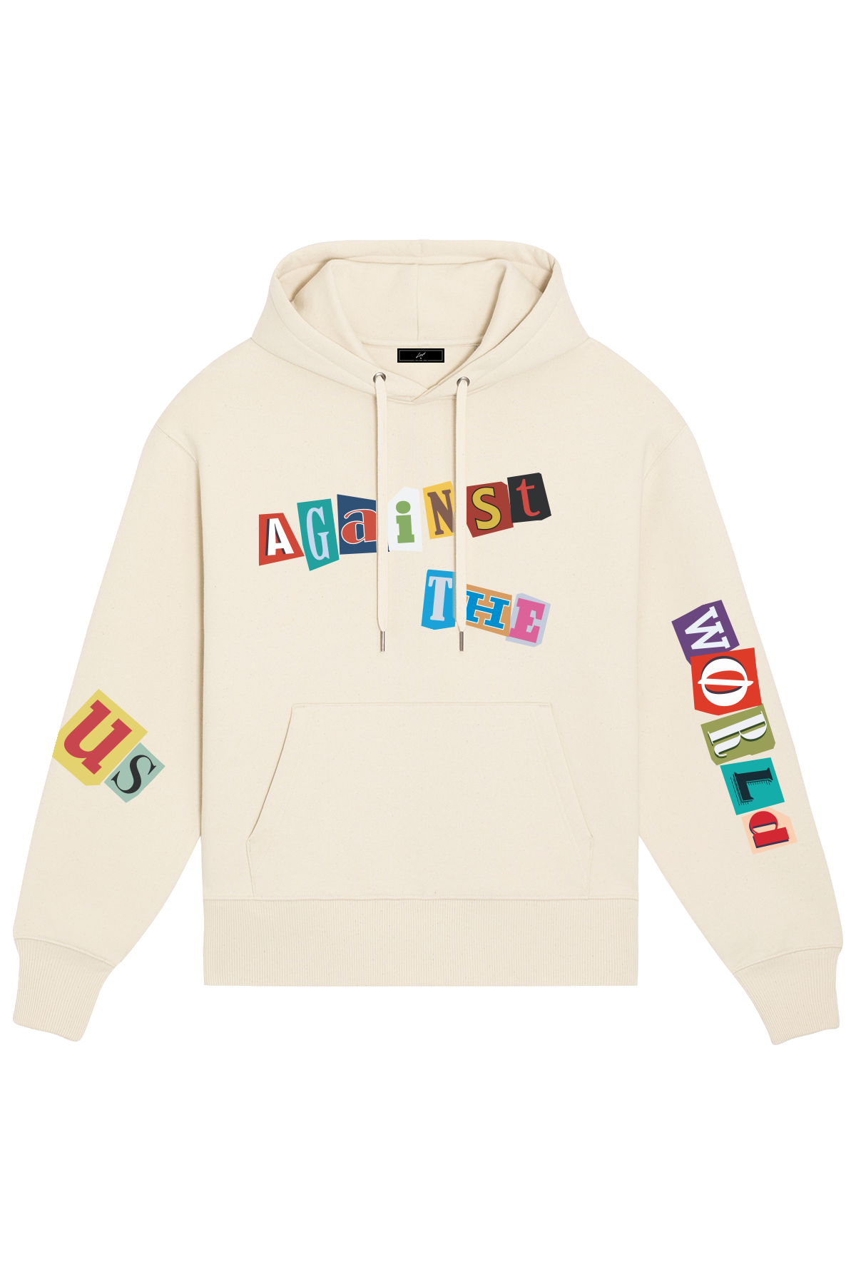 Us Against The World 500gsm Heavy Hoodie - Sand