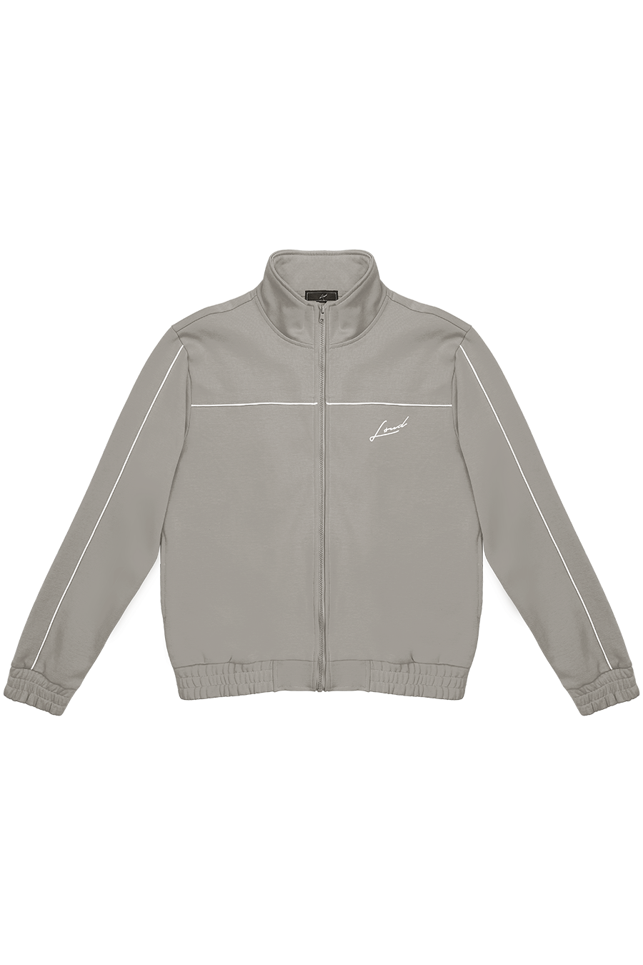 Loud Stone with White Piping Heavyweight Tracksuit Jacket