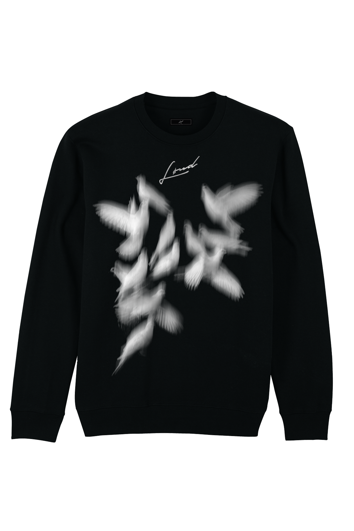 Blurred Dove Sweatshirt Black - Live Look Loud