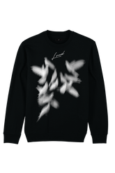 Blurred Dove Sweatshirt Black - Live Look Loud