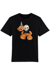Bear Print Black T-Shirt - Live Look Loud