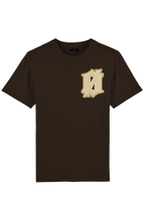 Chenille Logo Brown T-Shirt - Live Look Loud
