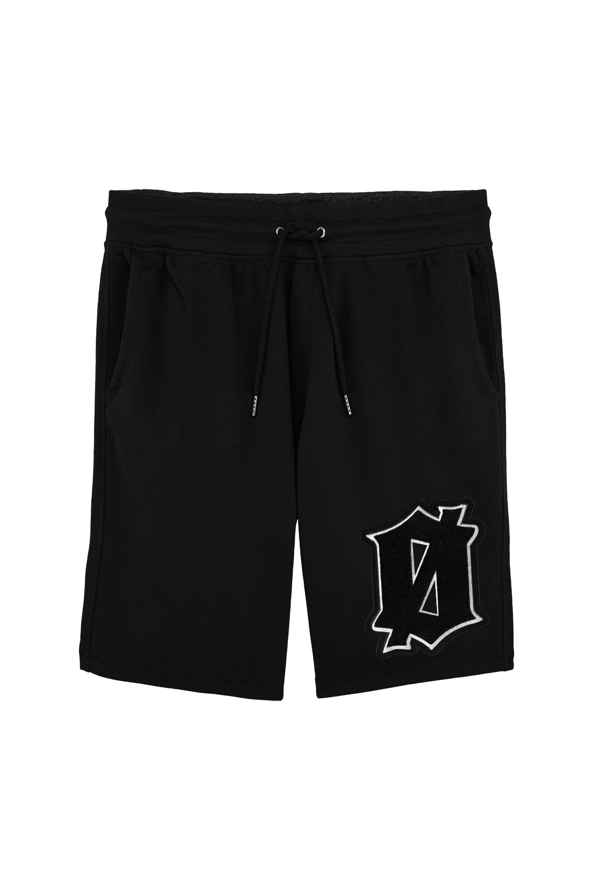 Chenille Logo Black Shorts - Live Look Loud