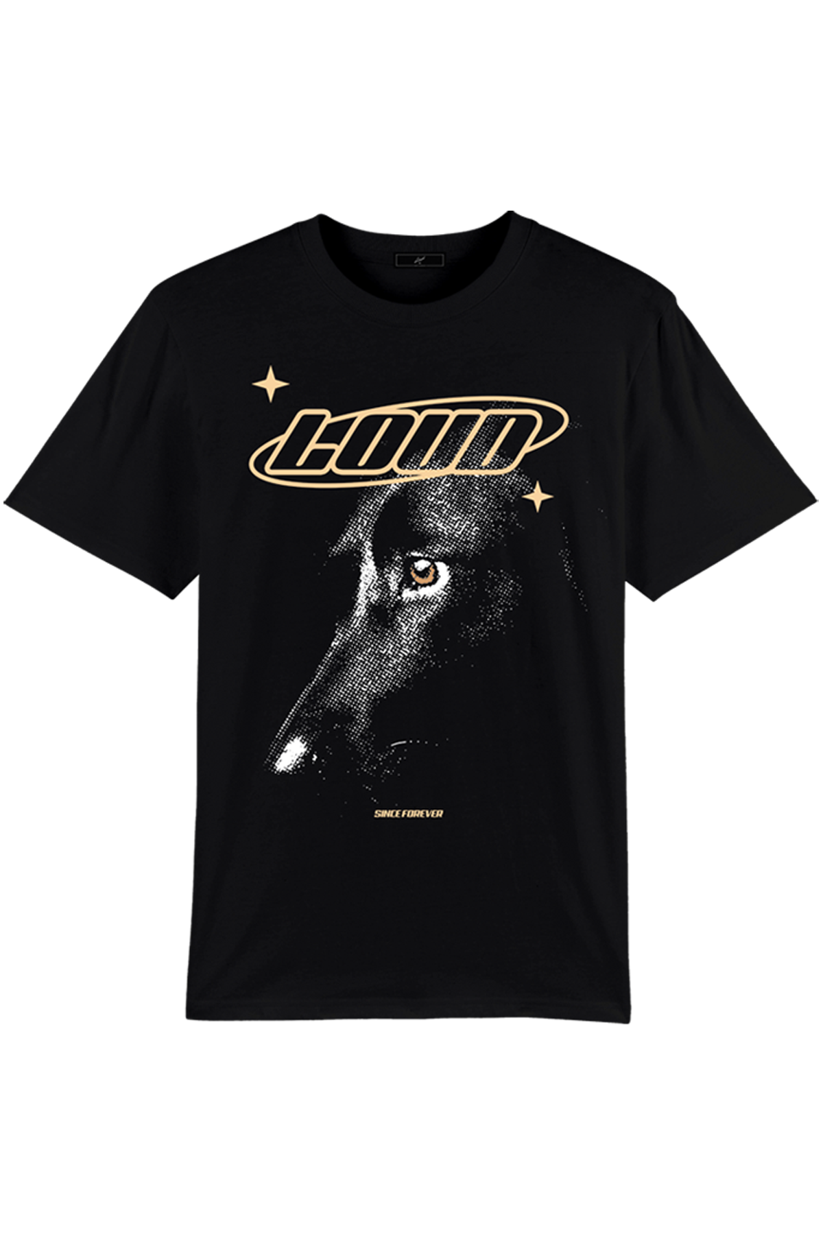 Loud Circle Logo with Doberman - Black T-Shirt - Live Look Loud