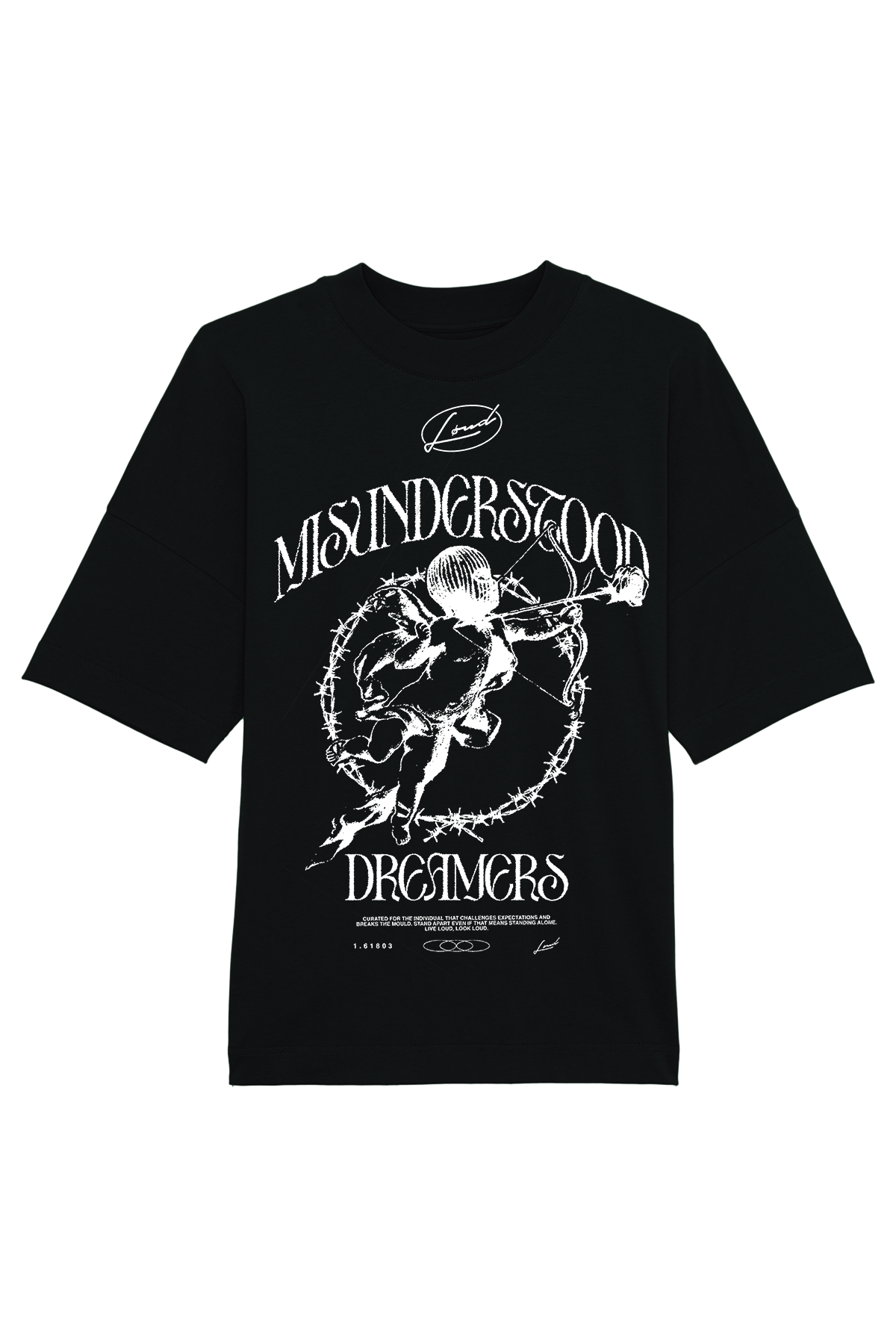 Misunderstood Cherub - Black T-Shirt - Live Look Loud